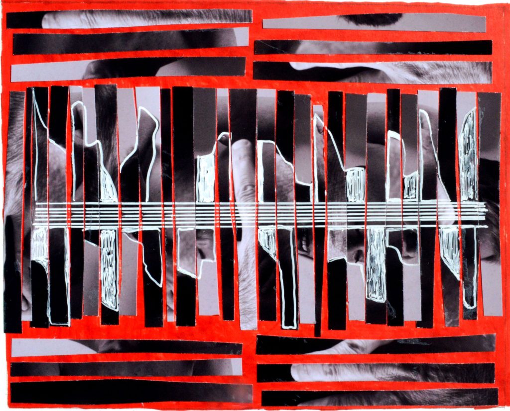 Raul Grisolia, La città del corpo, tecnica mista su carta, 17 x 21,5 cm, aprile 2020